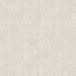 GoodHome Papier peint vinyle intissé Kohev géométrique beige L. 10,05m x l. 0,53m- Papier Peint