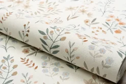 Grandeco Papier Peint<Papier peint vinyle intissé fleuri beige, jaune L.53 x l.1005 cm Poésie