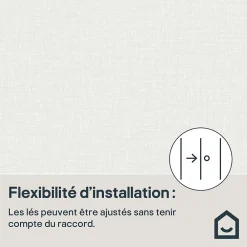 GoodHome Papier peint vinyle intissé uni structuré blanc L.1000 x l.52 cm Shung- Papier Peint