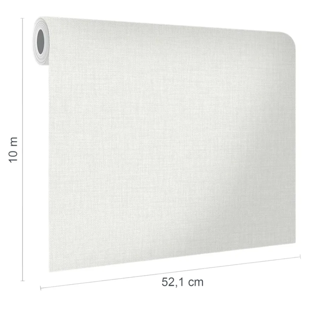GoodHome Papier peint vinyle intissé uni structuré blanc L.1000 x l.52 cm Shung- Papier Peint