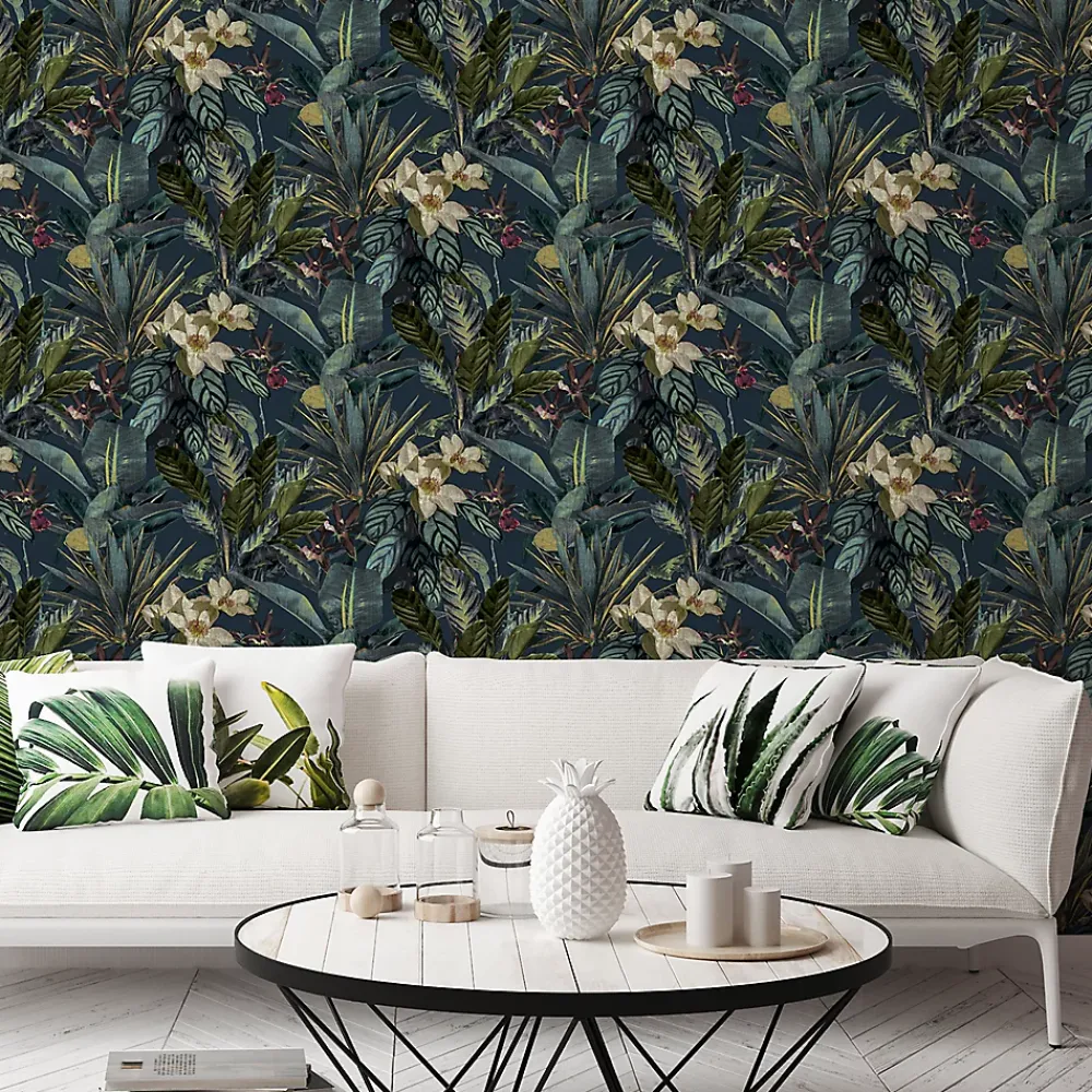 GoodHome Papier peint vinyle intissé Nepata L.10 x l. 0,53 m- Papier Peint