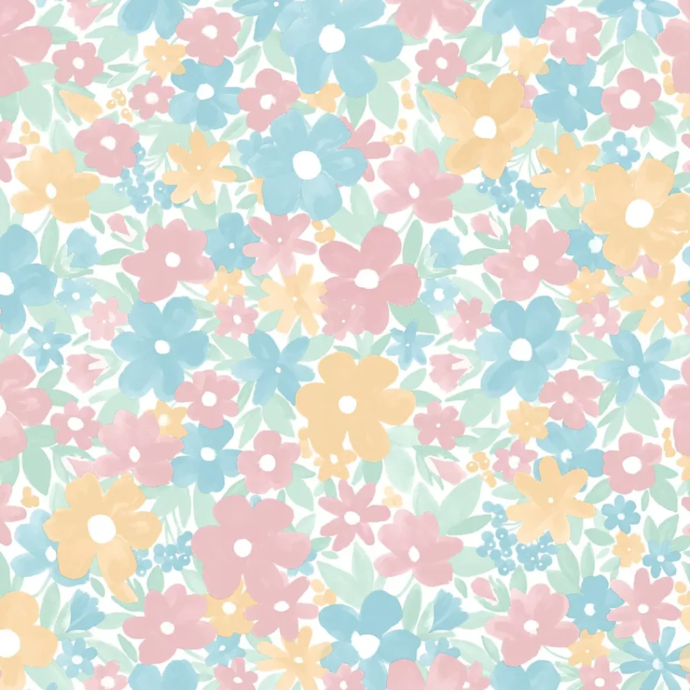 Ugepa Papier Peint<Papier peint vinyle intissé fleuri Bella fleurs multicouleurs pastel L.1005 x l.53cm Ugèpa