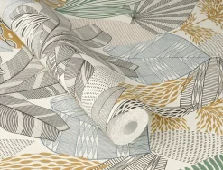 Rasch Papier peint vinyle intissé feuillage gris L.1001 x l.53cm , Kruger- Papier Peint