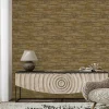Lutèce Papier peint vinyle intissé imitation bois marron L.1005 x l.53cm- Papier Peint