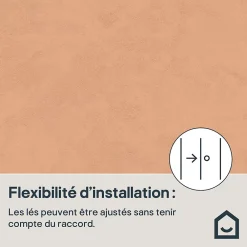 GoodHome Papier Peint<Papier peint vinyle intissé uni orange pêche L.53 x l.1005 cm Izier