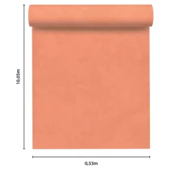 GoodHome Papier Peint<Papier peint vinyle intissé uni orange pêche L.53 x l.1005 cm Izier