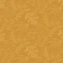 GoodHome Papier peint vinyle intissé Tuklu jaune ocre l.53 cm x 10m- Papier Peint