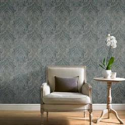 GoodHome Papier Peint<Papier peint Vinyle Intissé Citre Sarcelle pâle