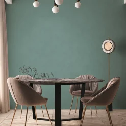 GoodHome Papier Peint<Papier peint vinyle intissé uni bleu vert L.53 x l.1005 cm Izier