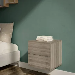 GoodHome Papier Peint<Papier peint vinyle intissé uni bleu vert L.53 x l.1005 cm Izier