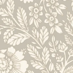 GoodHome Papier Peint<Papier peint vinyle intissé Soffice motif fleuri beige L. 10,05m x l. 0,53m