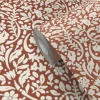 GoodHome Papier peint vinyle intissé Flaumig motif floral terracotta L. 10,05m x l. 0,53m- Papier Peint