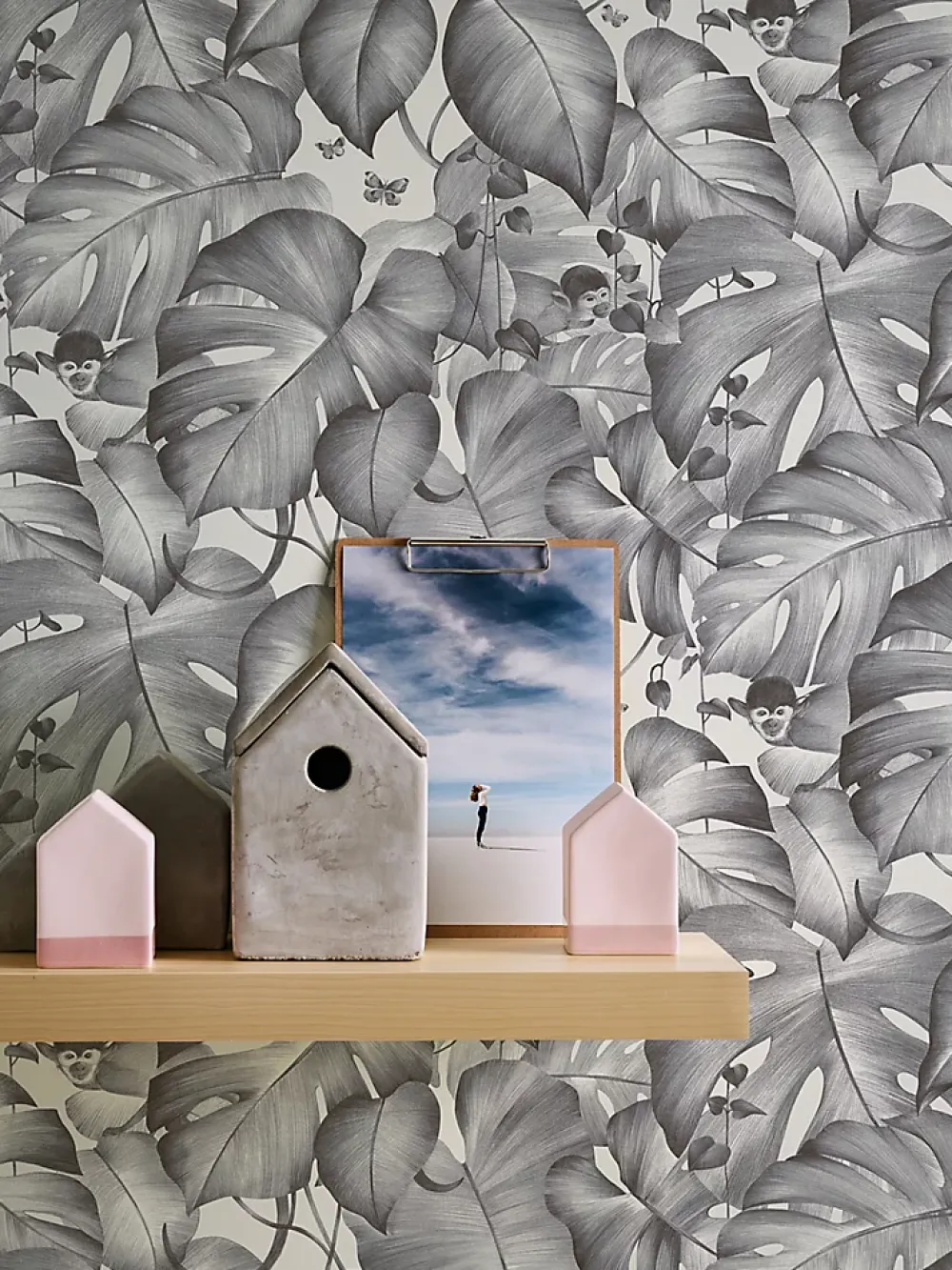 GoodHome Papier Peint<Papier peint vinyle intissé noir et blanc
