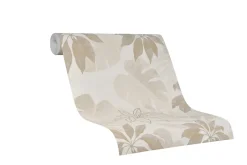 Papier Peint<Papier peint vinyle intissé feuillage beige L.1001 x l.53cm