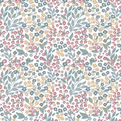 Ugepa Papier Peint<Papier peint vinyle intissé fleuri liberty Mini darla rose, vert, jaune L.1005 x l.53cm