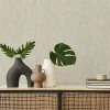 Lutece Papier peint vinyle intissé uni Kopa gris, beige L.1005 x l.53cm Lutèce- Papier Peint