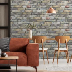 GoodHome Papier peint Vinyle Intissé Hamat rose poudré- Papier Peint