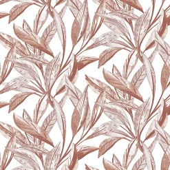 GoodHome Papier Peint<Papier peint vinyle intissé Cicillo feuillage terracotta L.1000 x l.53cm