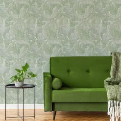 William Morris Papier Peint<Papier peint vinyle intissé feuillage vert L.1000 x l.52 cm Acanthus