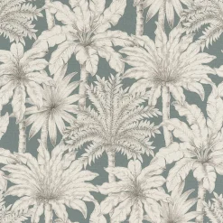 Rasch Papier Peint<Papier peint vinyle intissé tropical palmiers, bleu L.1001 x l.53cm , Oskar