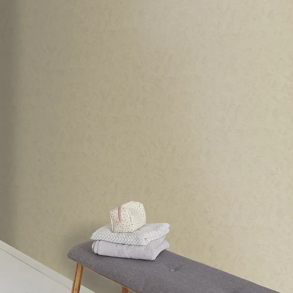 GoodHome Papier peint vinyle sur intissé Lancon beige- Papier Peint
