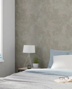 GoodHome Papier peint vinyle sur intissé  Omey marron- Papier Peint