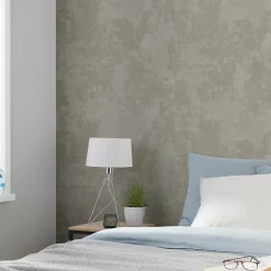 GoodHome Papier peint vinyle sur intissé  Omey marron- Papier Peint