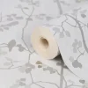 GoodHome Papier peint vinyle sur intissé Bromus crème- Papier Peint