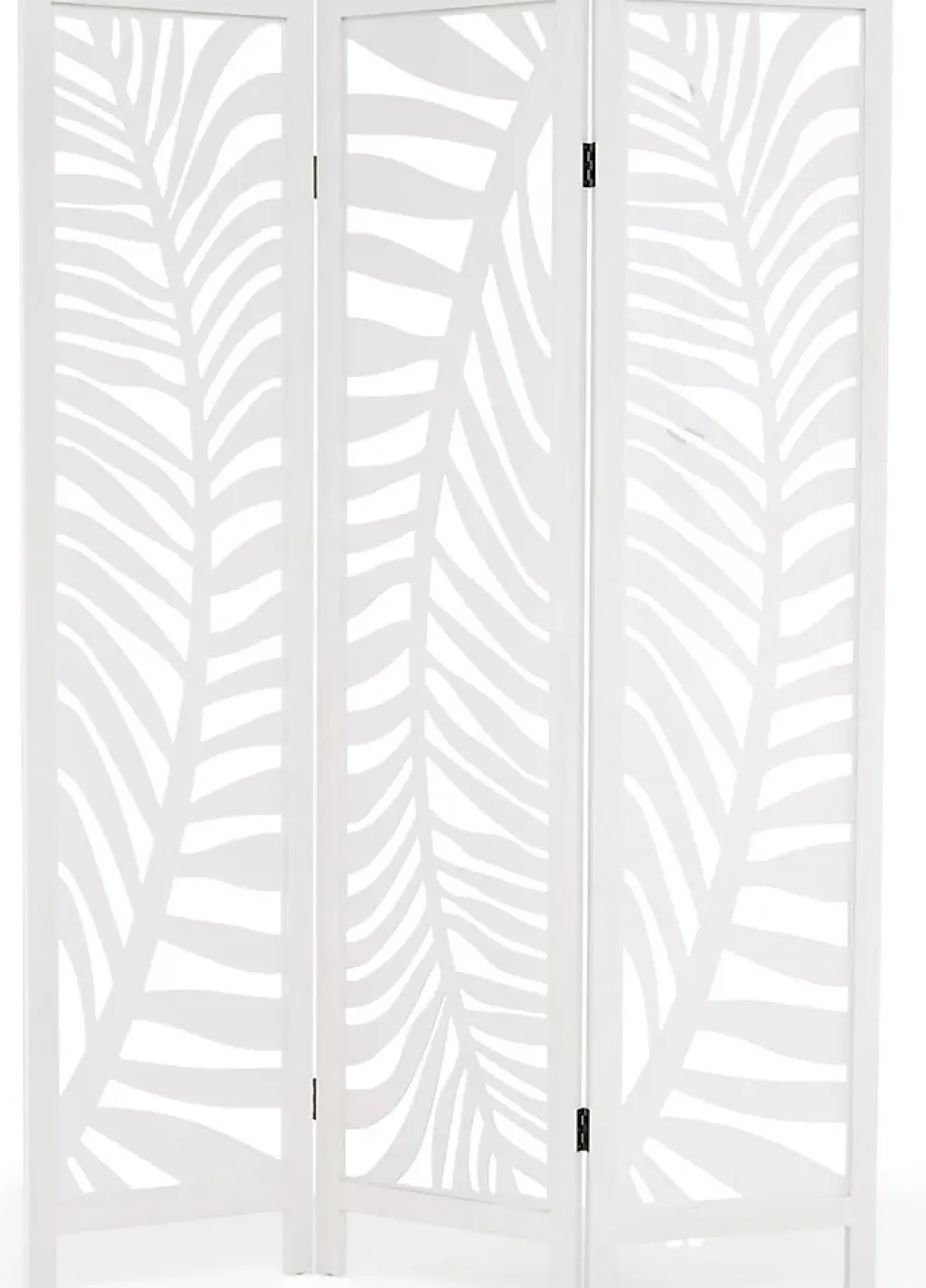 Giantex Cloison Amovible<Paravent Interieur 121 x 170 cm, Motifs Feuille, Separateur de Pieces pour Chambre à Coucher, Balcon, Blanc