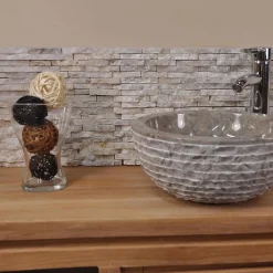 Wanda Collection Parement en pierre naturel marbre brut crème- Plaquette De Parement|Plaquette De Parement