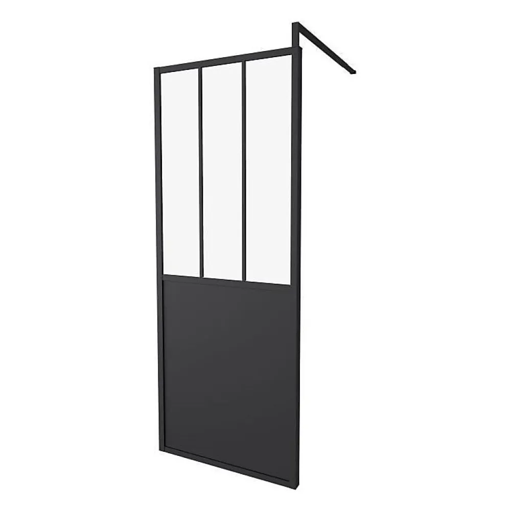 Gelco PAROI FIXE 80X200 STYLE INDUSTRIEL NOIR- Cloison Amovible