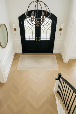 Masterbrico Parquet chêne massif point de hongrie brut Ep.16mm, l.90mm Long. 850mm avec chanfreins sans noeuds et sans aubiers- Voir Tous Les Parquets|Parquet Chevron