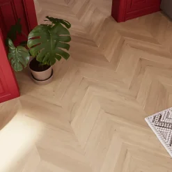 GoodHome Voir Tous Les Parquets|Parquet Contrecollé<Parquet contrecollé à coller point de hongrie en chêne Eslov finition vernis mat coloris naturel L.54 x l.9 x ép.1,4 cm