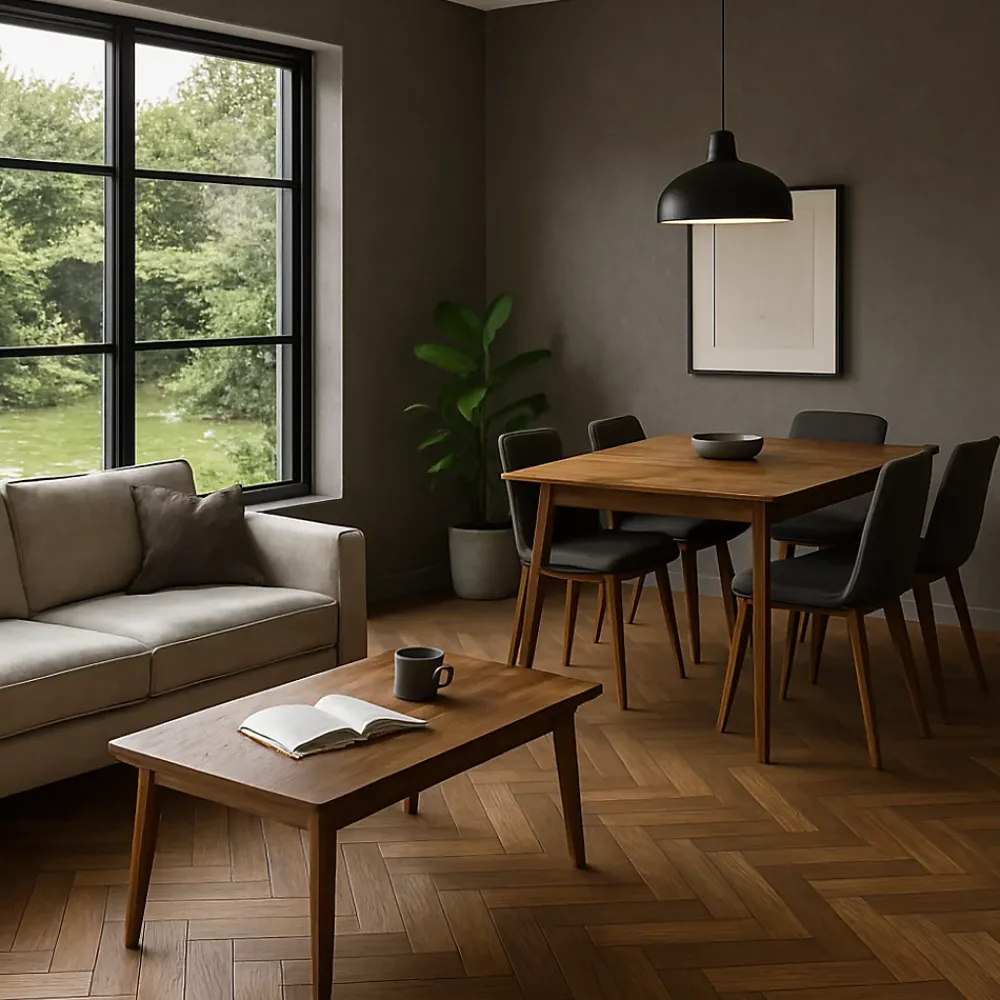 Wood And Cotta Voir Tous Les Parquets|Parquet Contrecollé<Parquet contrecollé Chêne naturel - Bâton rompu - Huilé - Fumé foncé - 610x122x15mm