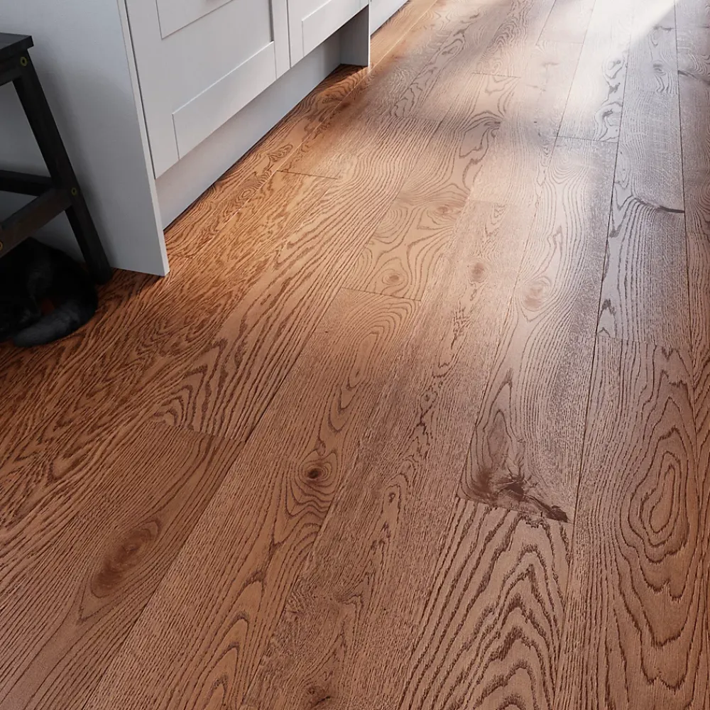GoodHome Parquet contrecollé clipsable Skara L en chêne huilé rustique compatible pièces humides- Parquet Contrecollé|Voir Tous Les Parquets
