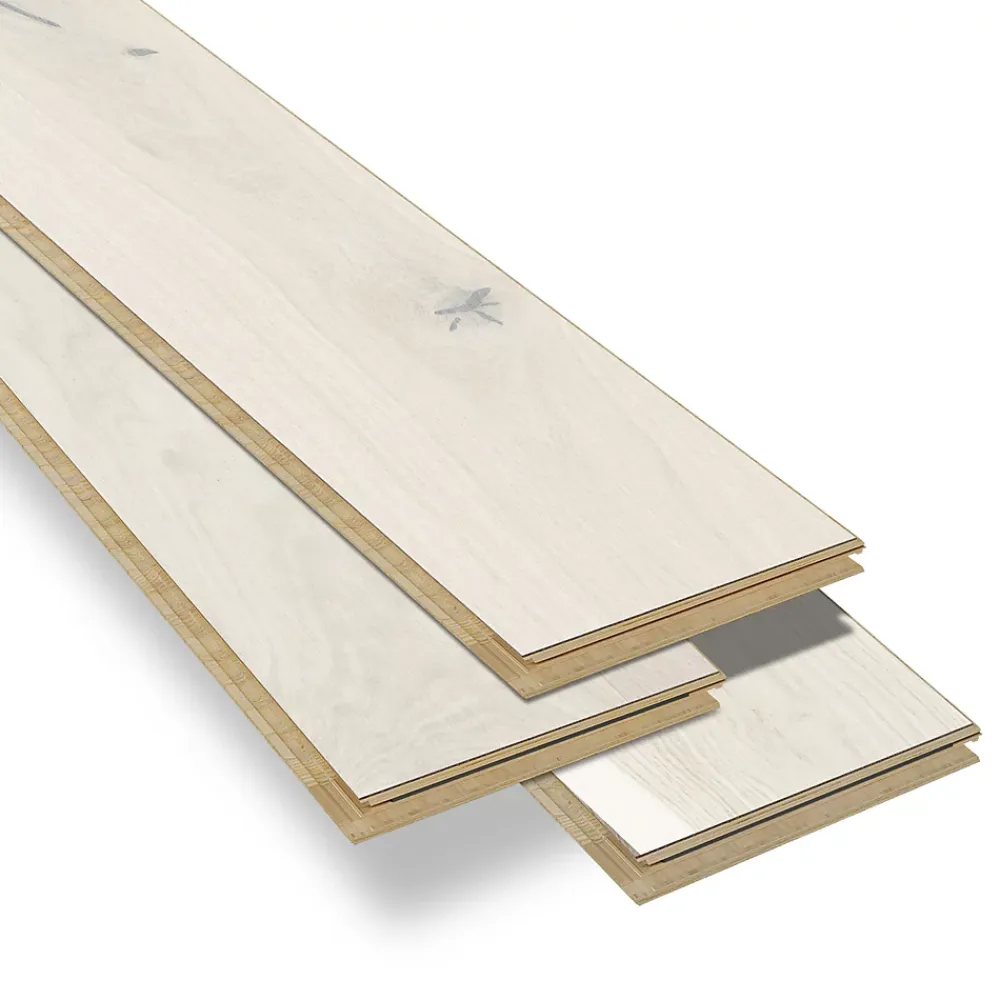 GoodHome Parquet Contrecollé|Voir Tous Les Parquets<Parquet contrecollé clipsable Belve M en chêne verni blanc
