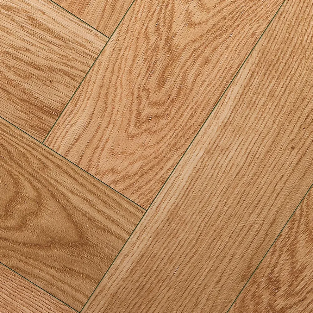 GoodHome Parquet contrecollé clipsable Marigny bâtons rompus en chêne français verni blond- Parquet Chevron|Voir Tous Les Parquets