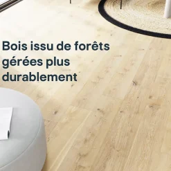 GoodHome Parquet contrecollé clipsable Lulea XL en chêne vernis naturel rustique- Parquet Contrecollé|Voir Tous Les Parquets