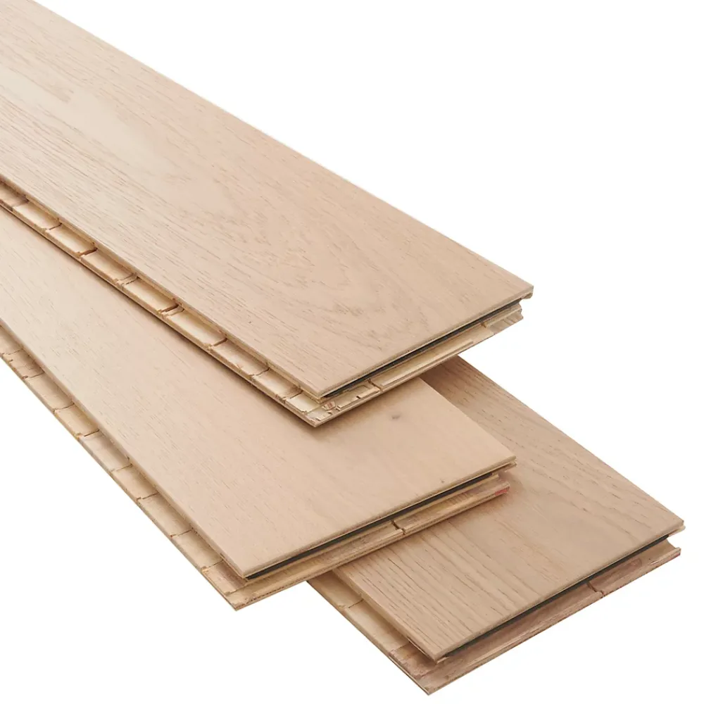 GoodHome Parquet contrecollé clipsable Lulea XL en chêne huilé naturel- Parquet Contrecollé|Voir Tous Les Parquets