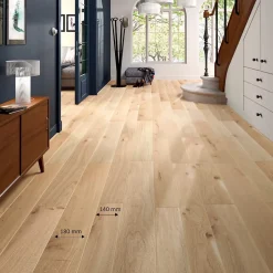 GoodHome Parquet Contrecollé|Voir Tous Les Parquets<Parquet contrecollé clipsable Padillac L 200 cm en chêne français verni naturel