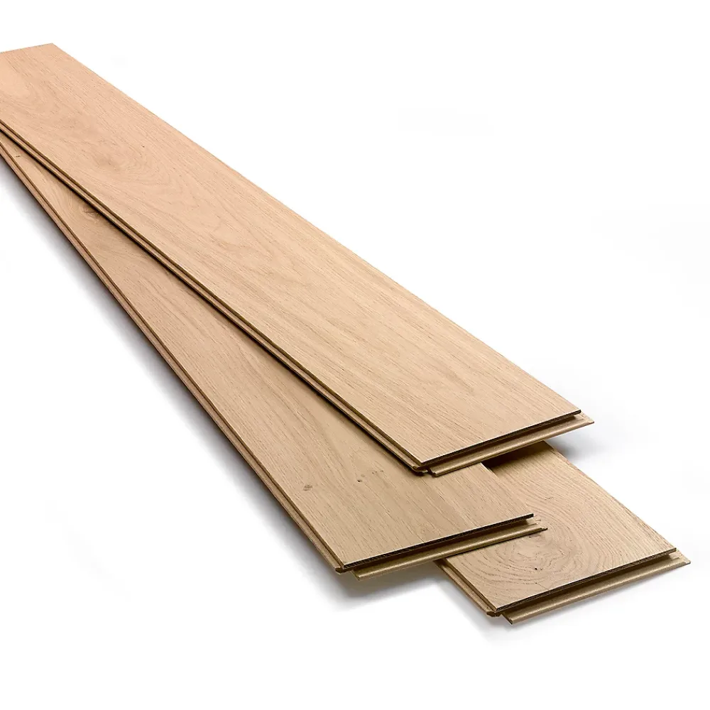 GoodHome Parquet Contrecollé|Voir Tous Les Parquets<Parquet contrecollé clipsable Padillac XL 200 cm en chêne français verni naturel