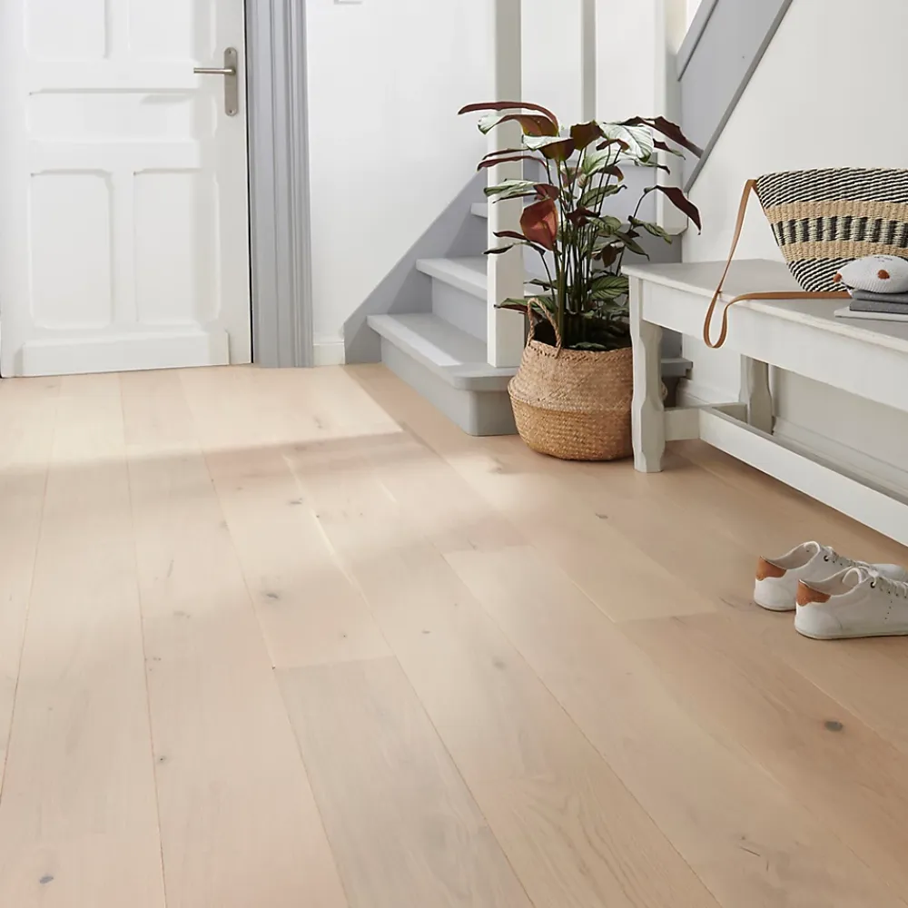 GoodHome Parquet contrecollé clipsable Goodsir XL en chêne verni coloris naturel- Parquet Contrecollé|Voir Tous Les Parquets