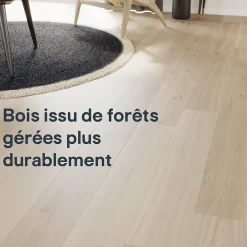 GoodHome Parquet contrecollé clipsable Goodsir XL en chêne verni coloris naturel- Parquet Contrecollé|Voir Tous Les Parquets