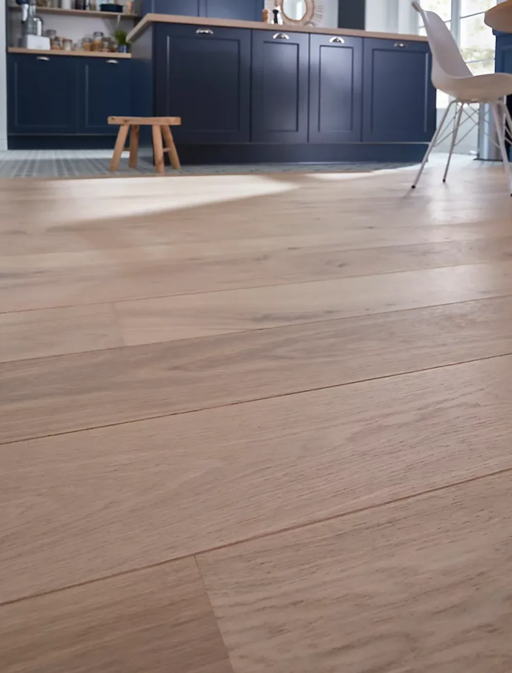 GoodHome Parquet contrecollé clipsable Goodsir XL en chêne verni coloris naturel- Parquet Contrecollé|Voir Tous Les Parquets