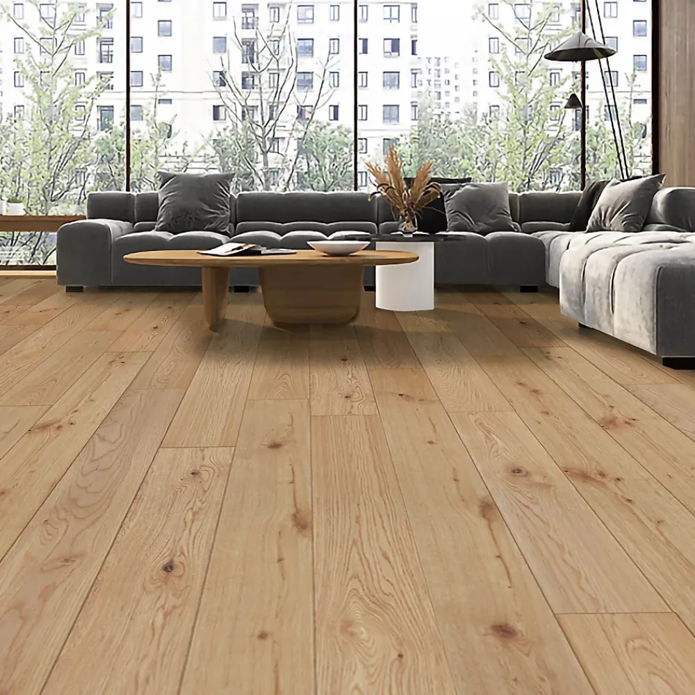 GoodHome Parquet contrecollé clipsable Visby M en chêne huilé blond- Parquet Contrecollé|Voir Tous Les Parquets