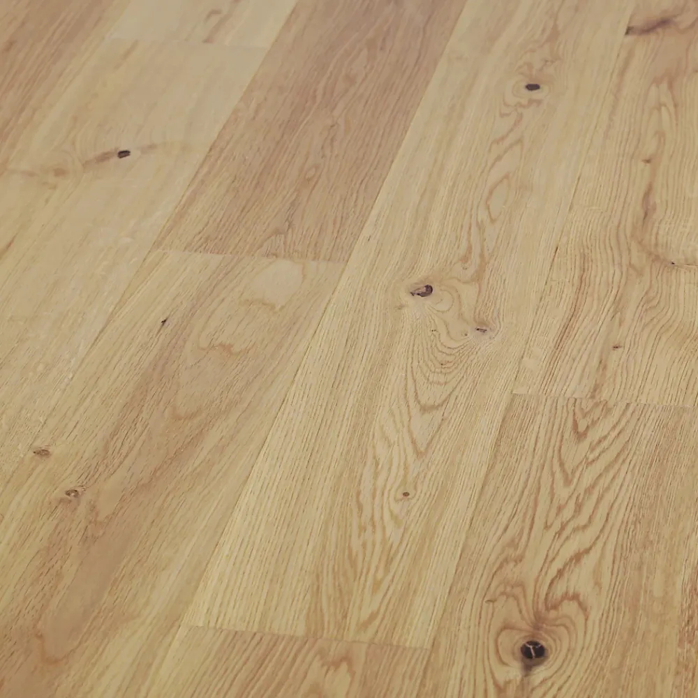 GoodHome Parquet contrecollé clipsable Visby M en chêne huilé blond- Parquet Contrecollé|Voir Tous Les Parquets
