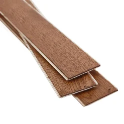 GoodHome Parquet contrecollé clipsable Skara bâtons rompus en chêne huilé brun rustique- Parquet Chevron|Parquet Contrecollé