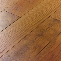 GoodHome Parquet massif à coller Dryby M en frêne huilé brun compatible pièces humides- Parquet Massif|Voir Tous Les Parquets