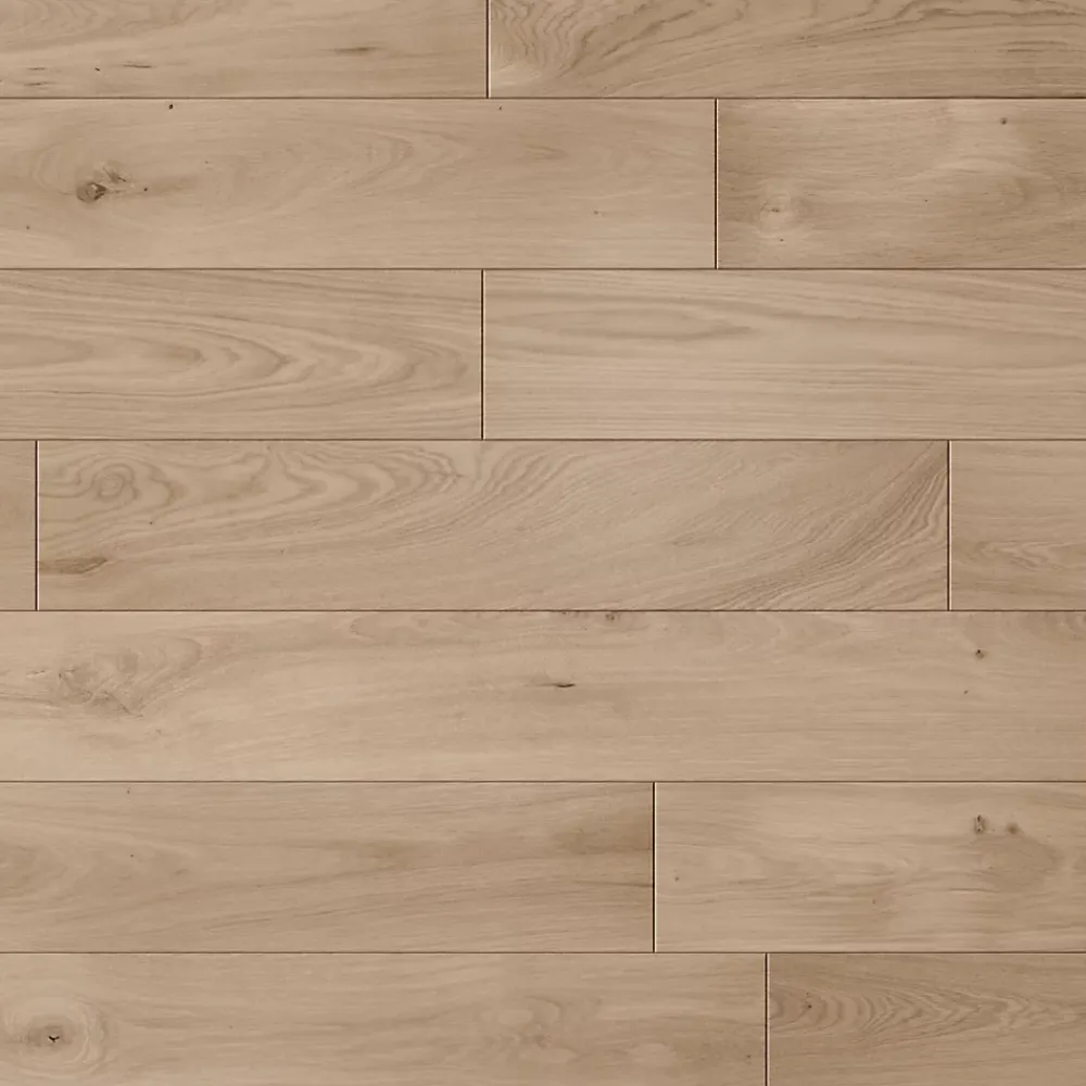 GoodHome Parquet massif à coller Lulea L en chêne brut naturel- Parquet Massif|Voir Tous Les Parquets