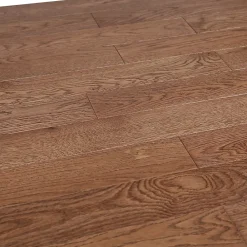 GoodHome Parquet massif à coller Skara S en chêne verni brun- Parquet Massif|Voir Tous Les Parquets